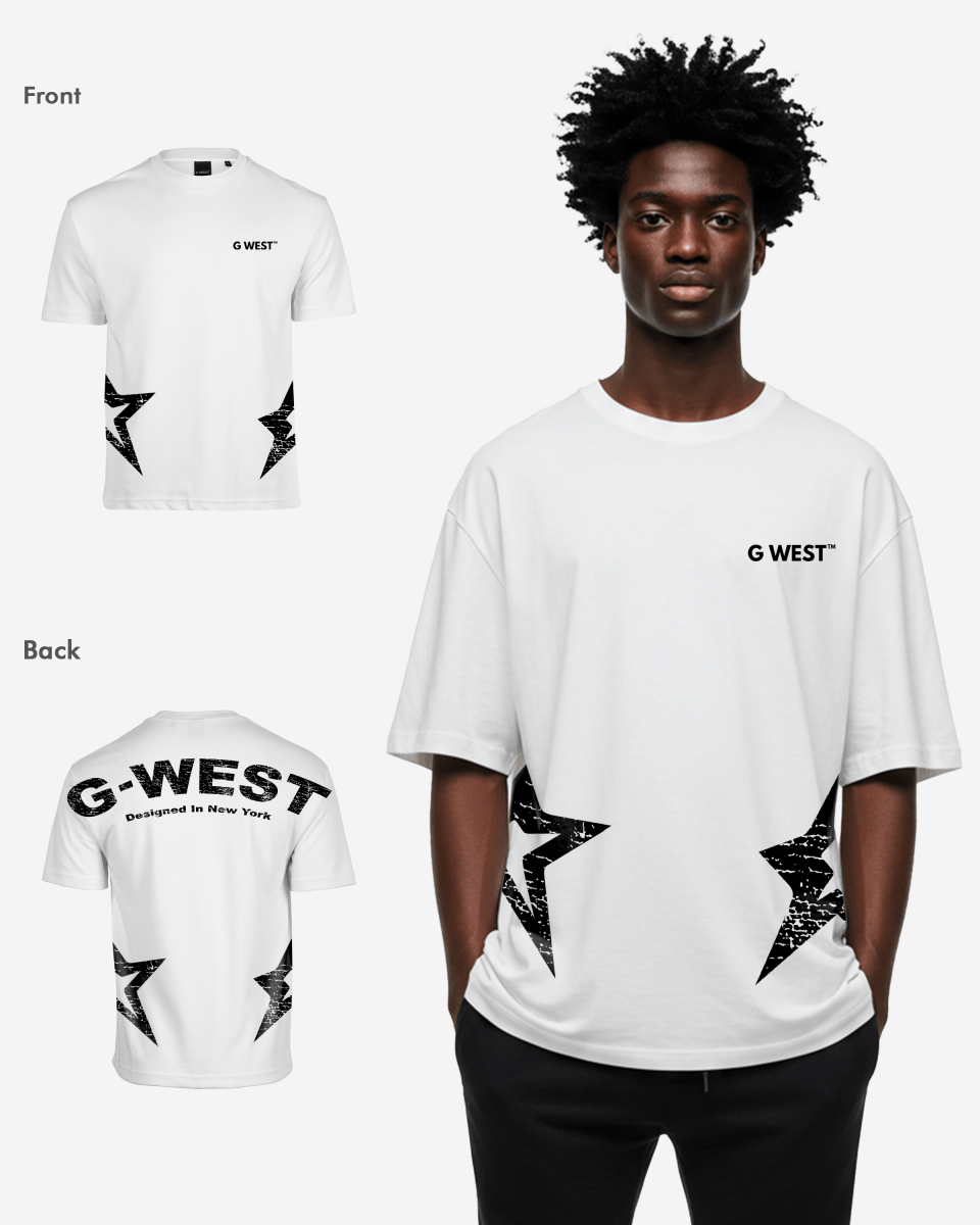 G West Mens Arch Logo Oversized Tee