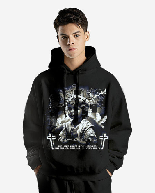 G West Mens Connected All The Time Oversize Hoodie