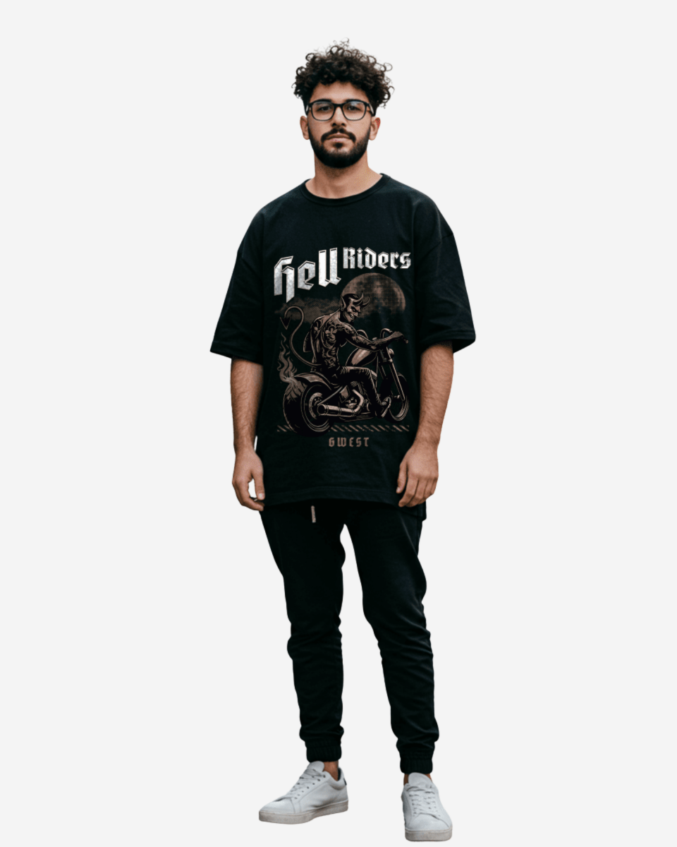 G West Devil Hell Riders Oversized Men's T-Shirt