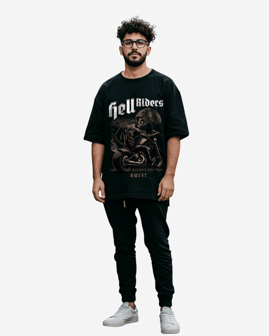 G West Devil Hell Riders Oversized Men's T-Shirt
