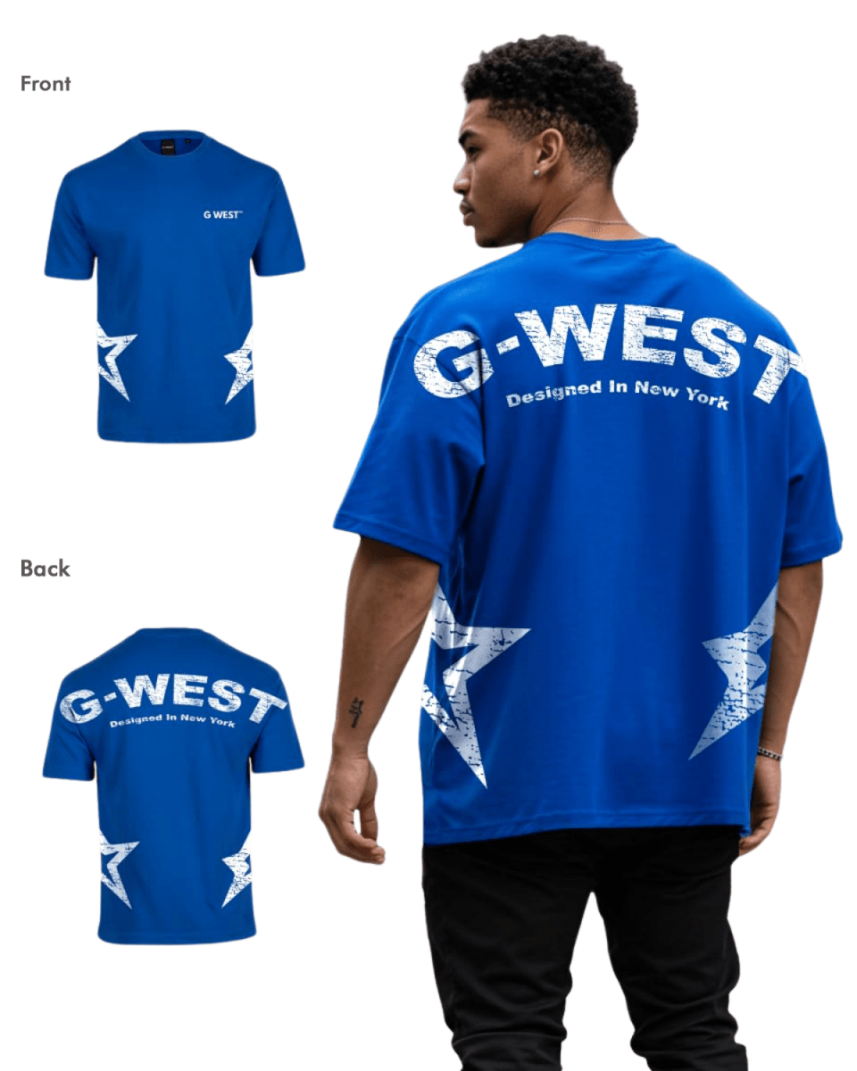 G West Mens Arch Logo Oversized Tee
