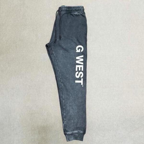 G-West G West Mens Encrypted Acid Wash Jogger