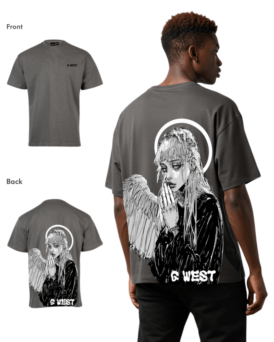 G West Mens Oversized Angel Girl Tee