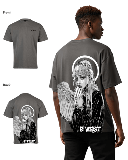 G West Mens Oversized Angel Girl Tee