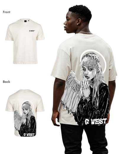 G West Mens Oversized Angel Girl Tee