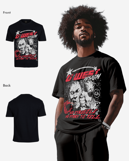 G West Mens No Struggle No Story Oversized Tee