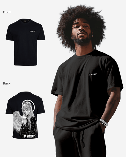 G West Mens Oversized Angel Girl Tee