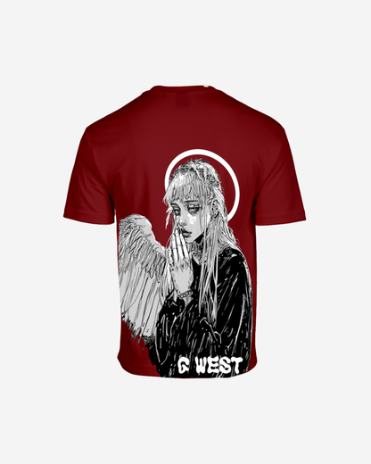 G West Mens Oversized Angel Girl Tee