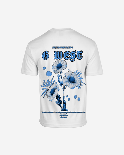 G West Mens Oversized Blue Garden Tee