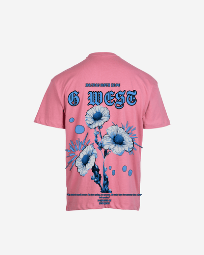 G West Mens Oversized Blue Garden Tee