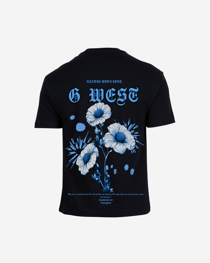 G West Mens Oversized Blue Garden Tee