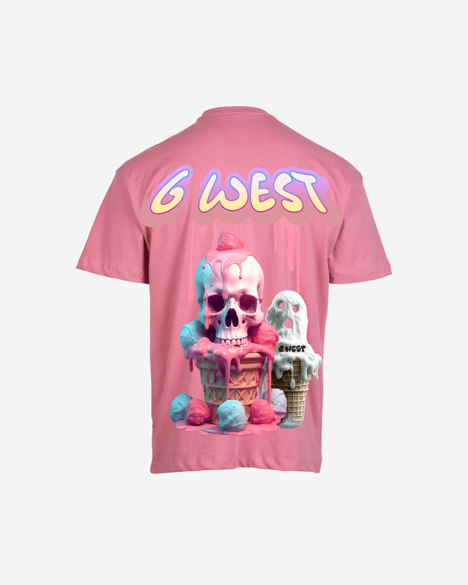 G West Mens Oversized Melting Ice Cream Tee