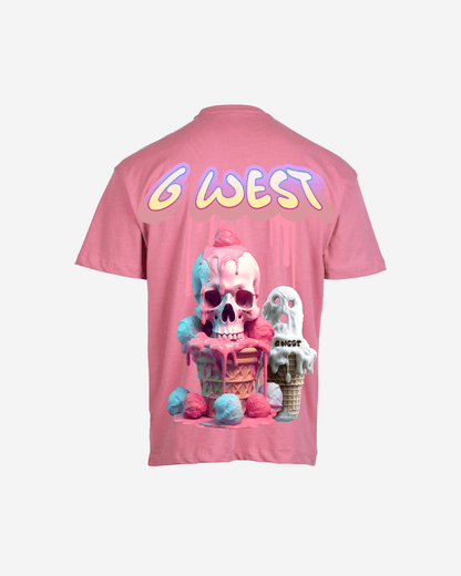 G West Mens Oversized Melting Ice Cream Tee