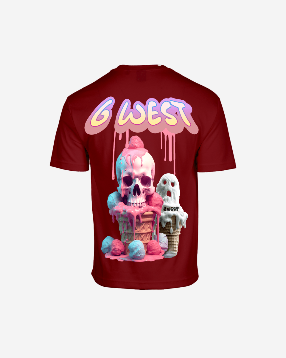 G West Mens Oversized Melting Ice Cream Tee