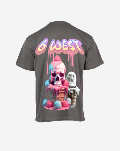 G West Mens Oversized Melting Ice Cream Tee