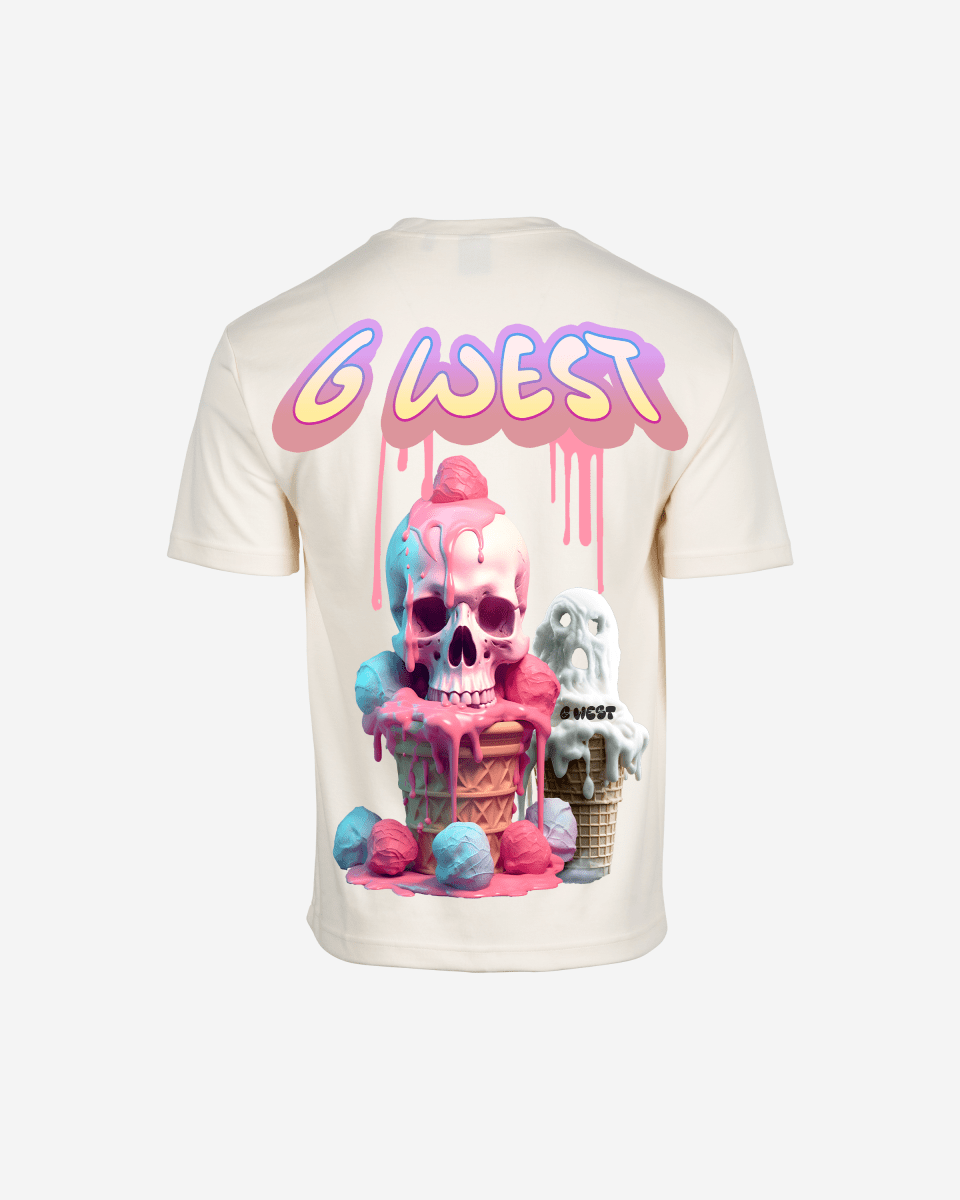 G West Mens Oversized Melting Ice Cream Tee