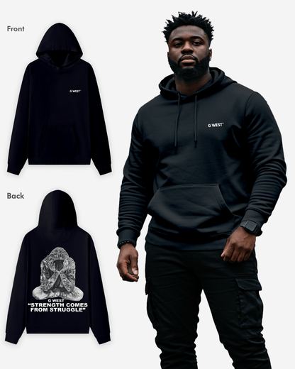 G-West G West Strength Come from Struggle HOODIE Big and Tall Mens