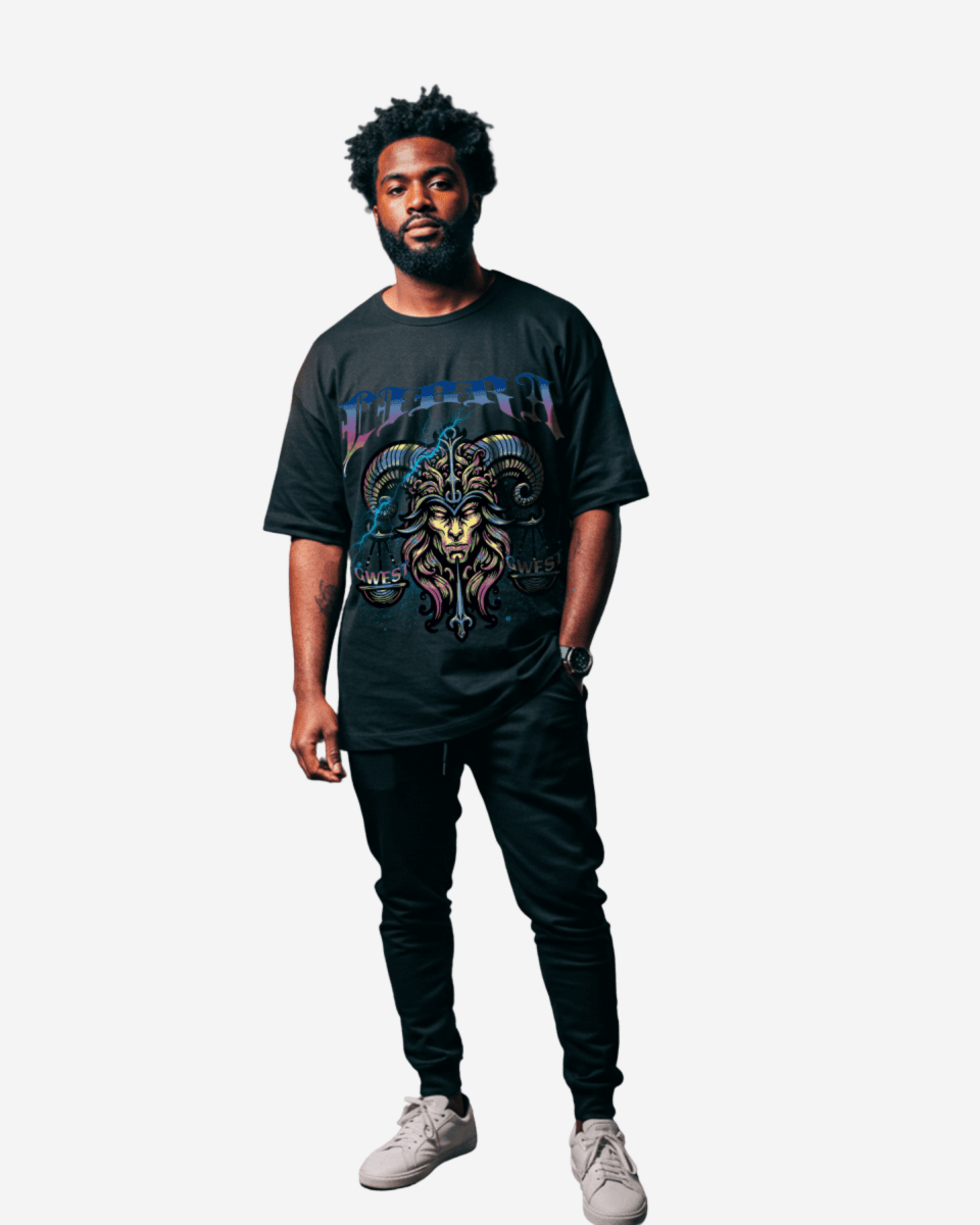 G West Zodiac Libra Oversized Men's T-Shirt