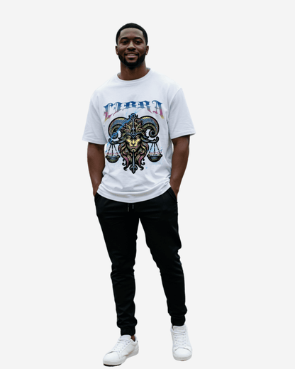 G West Zodiac Libra Oversized Men's T-Shirt