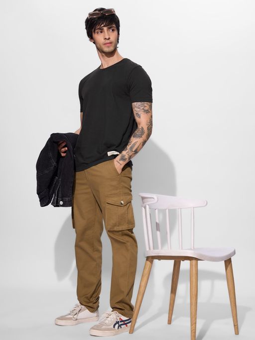 Mens Cargo Trouser Dual Pocket Design