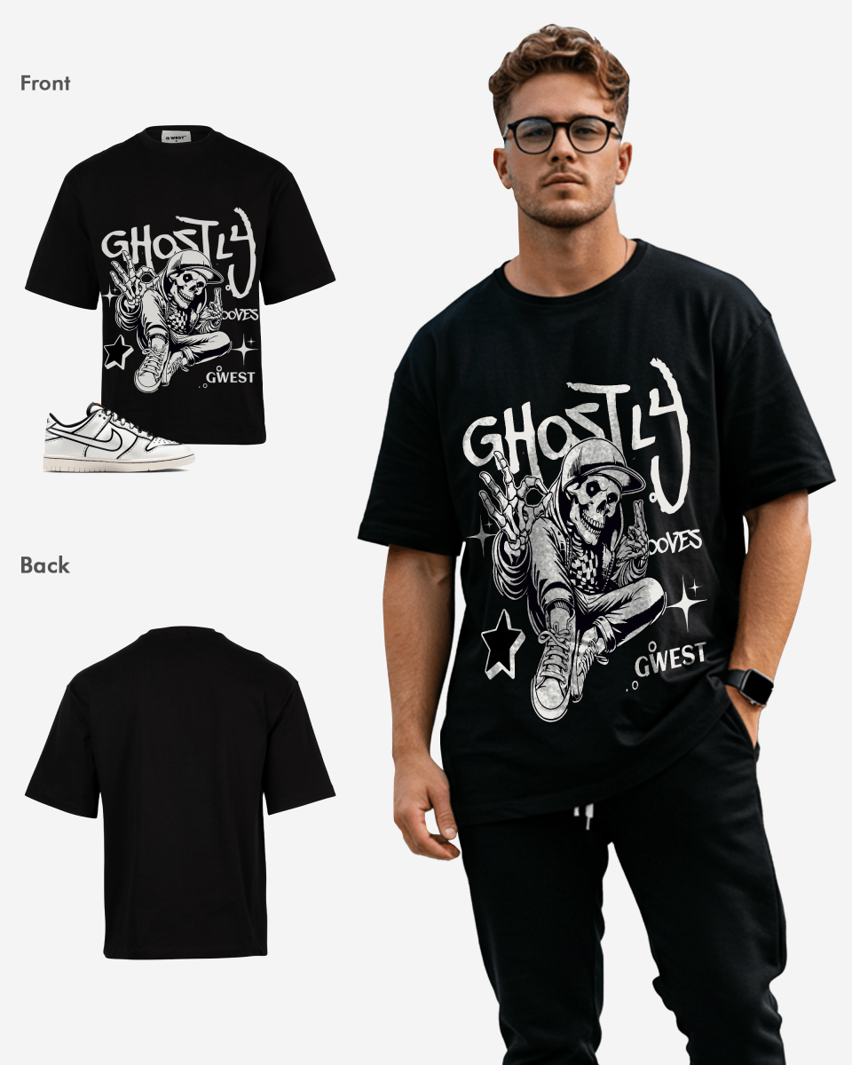 G-West Ghostly Grooves Oversized T-Shirt Mens