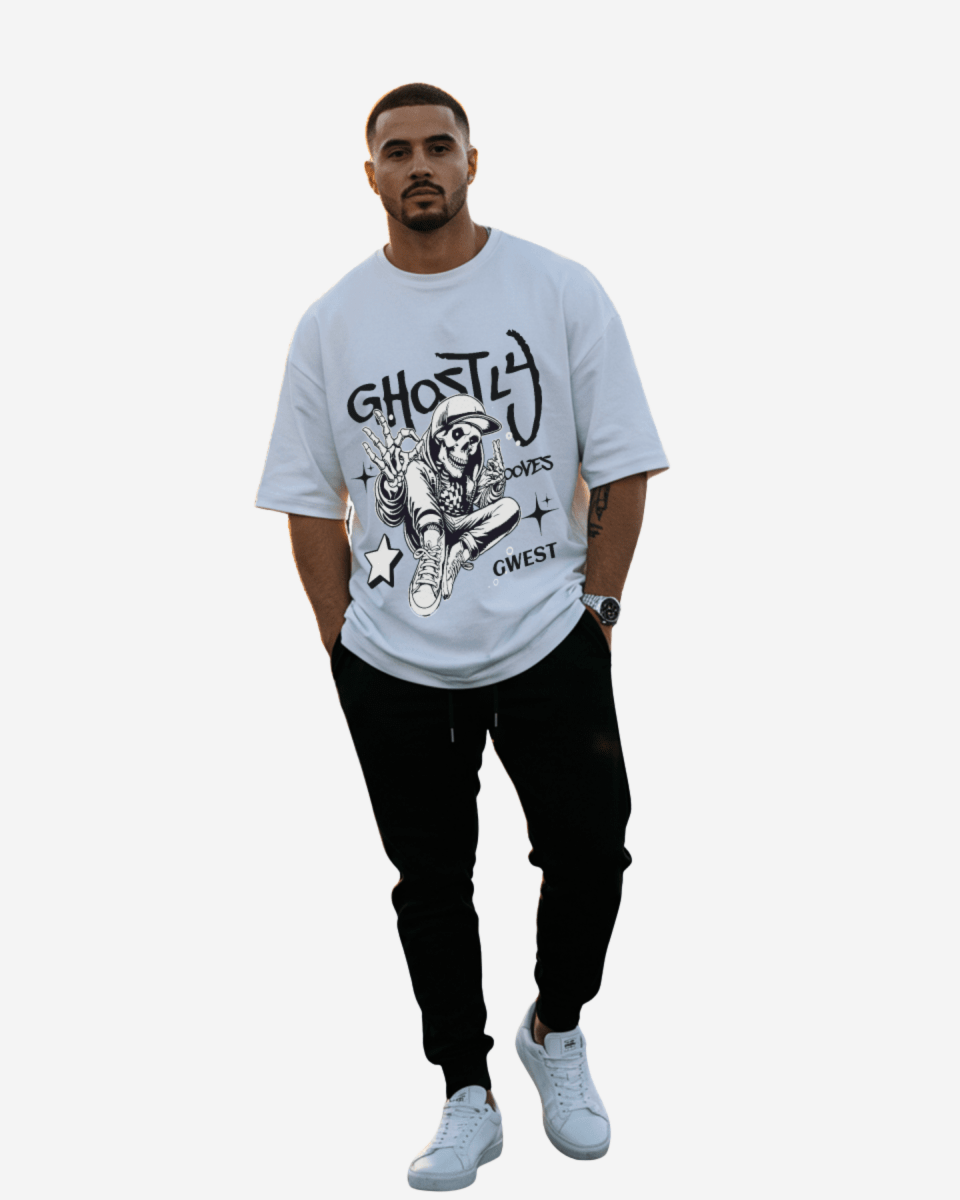 G-West Ghostly Grooves Oversized T-Shirt Mens