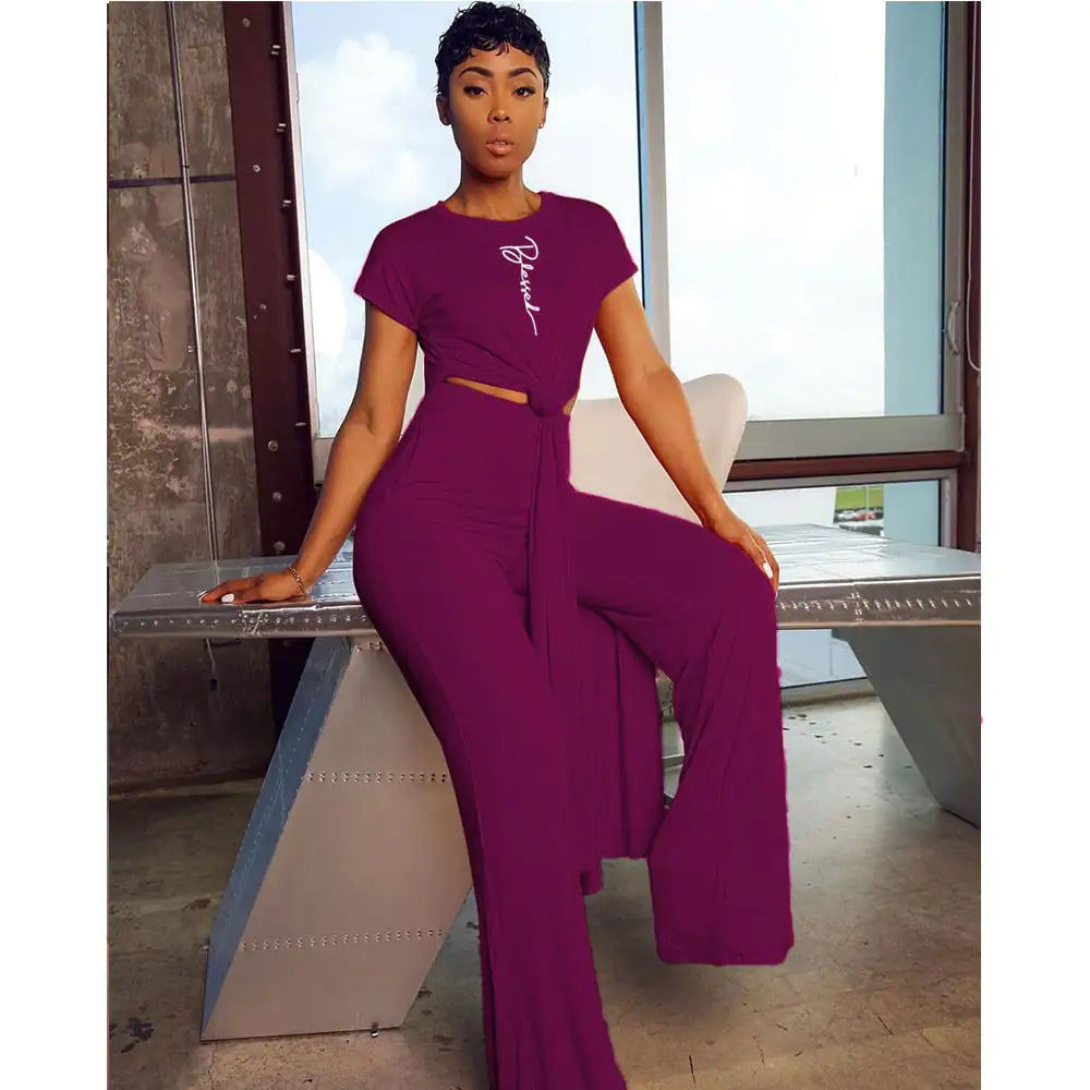 Conjunto informal de dos piezas de pantalón de manga corta