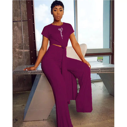 Conjunto informal de dos piezas de pantalón de manga corta