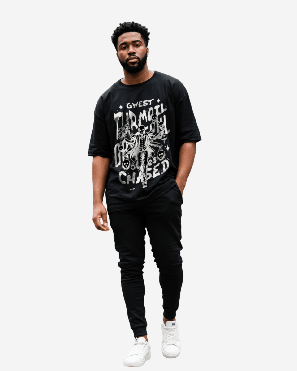 Grateful & Clues Chased Oversized T-Shirt Mens