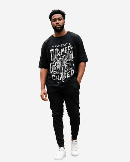 Grateful & Clues Chased Oversized T-Shirt Mens