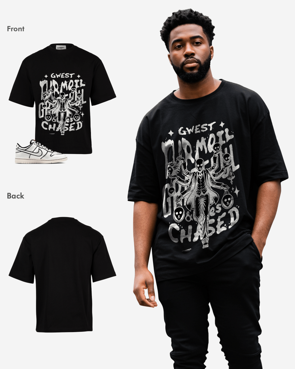 Grateful & Clues Chased Oversized T-Shirt Mens