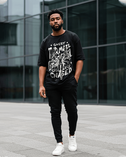 Grateful & Clues Chased Oversized T-Shirt Mens