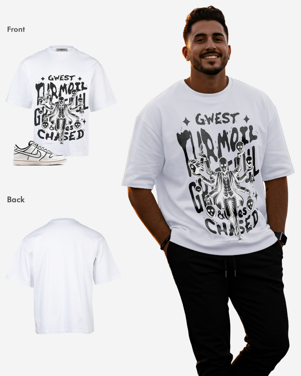 Grateful & Clues Chased Oversized T-Shirt Mens