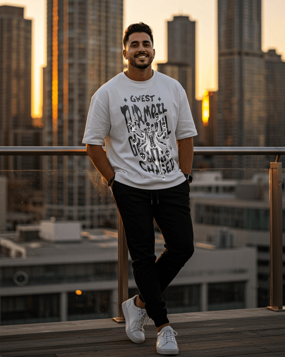 Grateful & Clues Chased Oversized T-Shirt Mens