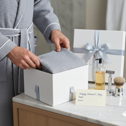 Bata premium con ribete de gofre para hombre