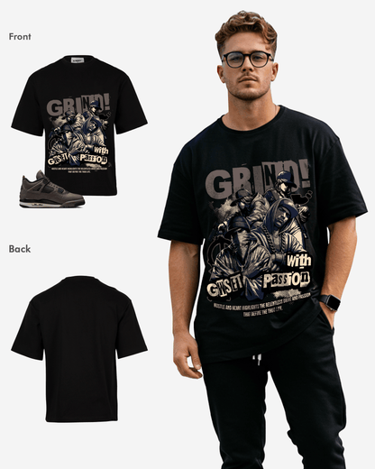 G-West Grind With Passion Oversized T-Shirt Mens