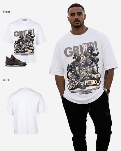 G-West Grind With Passion Oversized T-Shirt Mens