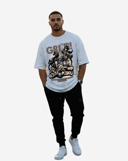 G-West Grind With Passion Oversized T-Shirt Mens