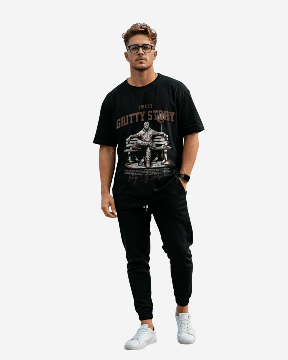 G-West Gritty Story Oversized T-Shirt Mens