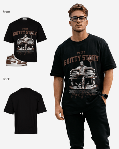 G-West Gritty Story Oversized T-Shirt Mens