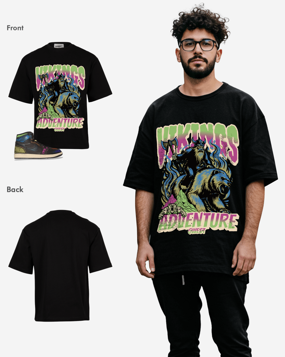 G-West Grizzly Bear Oversized T-Shirt Mens