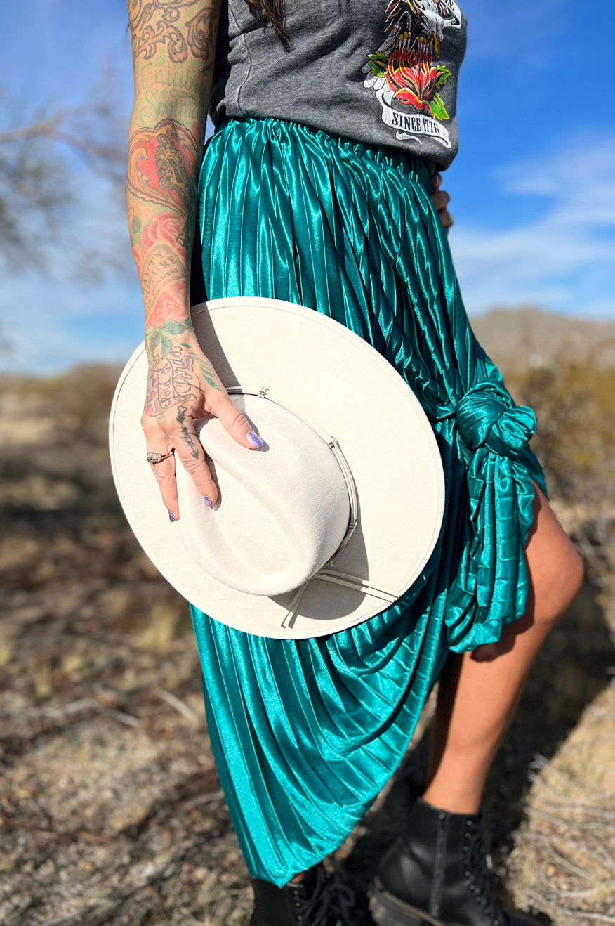 米白色寬邊帽 - 清倉特價