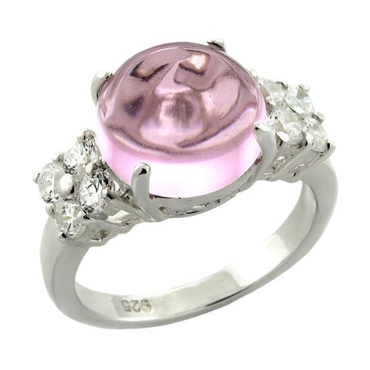 High Polished 925 Silver Ring with Stunning Gemstone