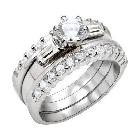 VacationGrabs High Polished Engagement Ring for Women