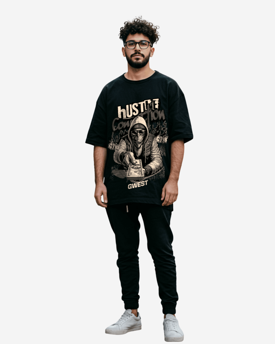 G-West Hustle Connection Oversized T-Shirt Mens