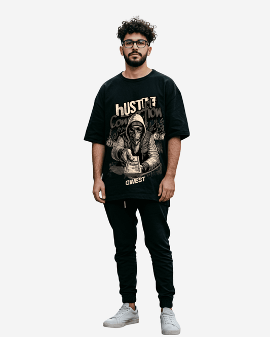 G-West Hustle Connection Oversized T-Shirt Mens