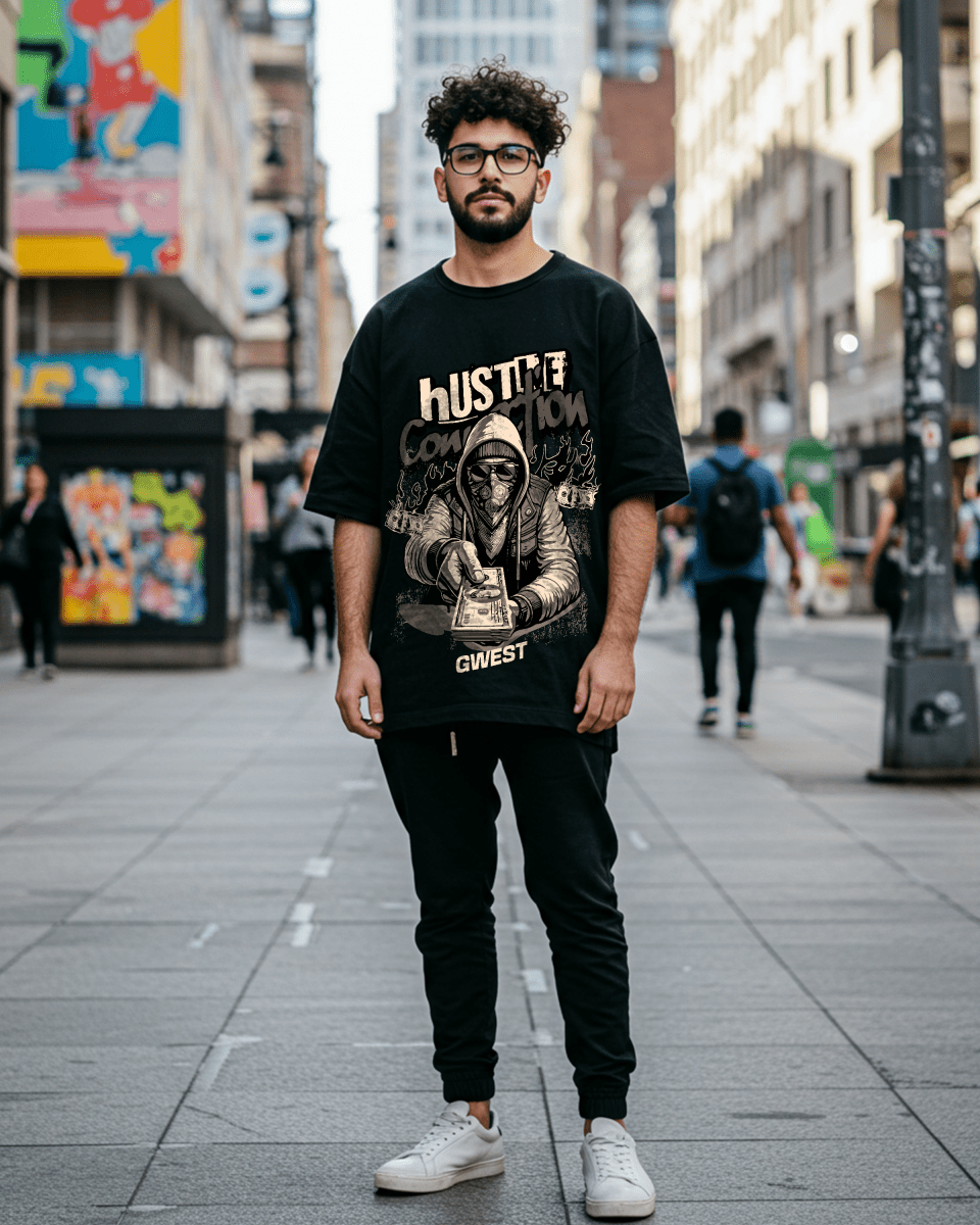 G-West Hustle Connection Oversized T-Shirt Mens