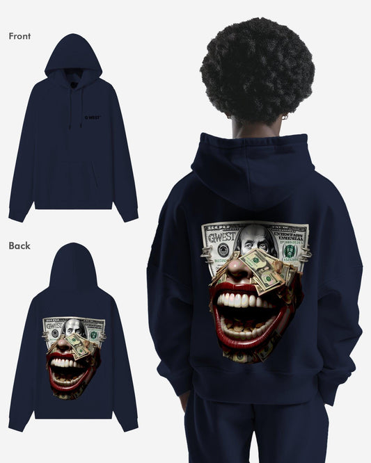 G West Mens Money Mouth Heavy Premium Hoodie