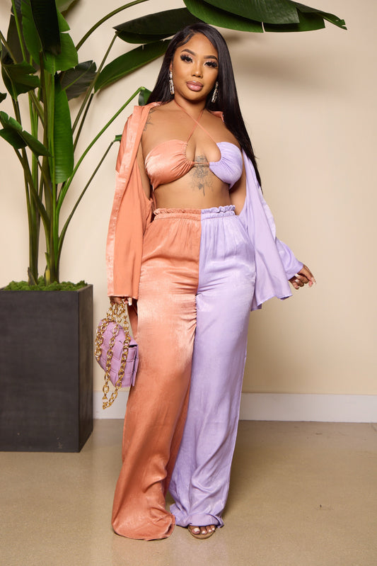 El conjunto morado y naranja “Crazy Cool” 