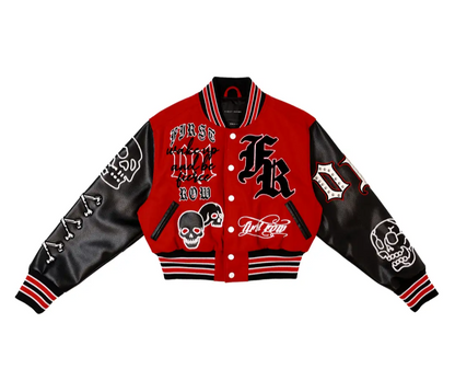 Wake Up and Be Fierce Varsity Jacket {Vegan Leather Sleeves}